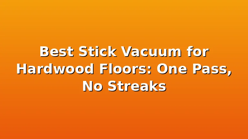 Best Stick Vacuum for Hardwood Floors: One Pass, No Streaks - DustDraft review with measurements and honest opinion