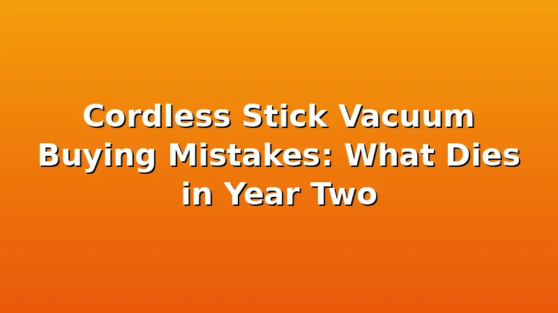 Cordless Stick Vacuum Buying Mistakes: What Dies in Year Two - DustDraft review with measurements and honest opinion